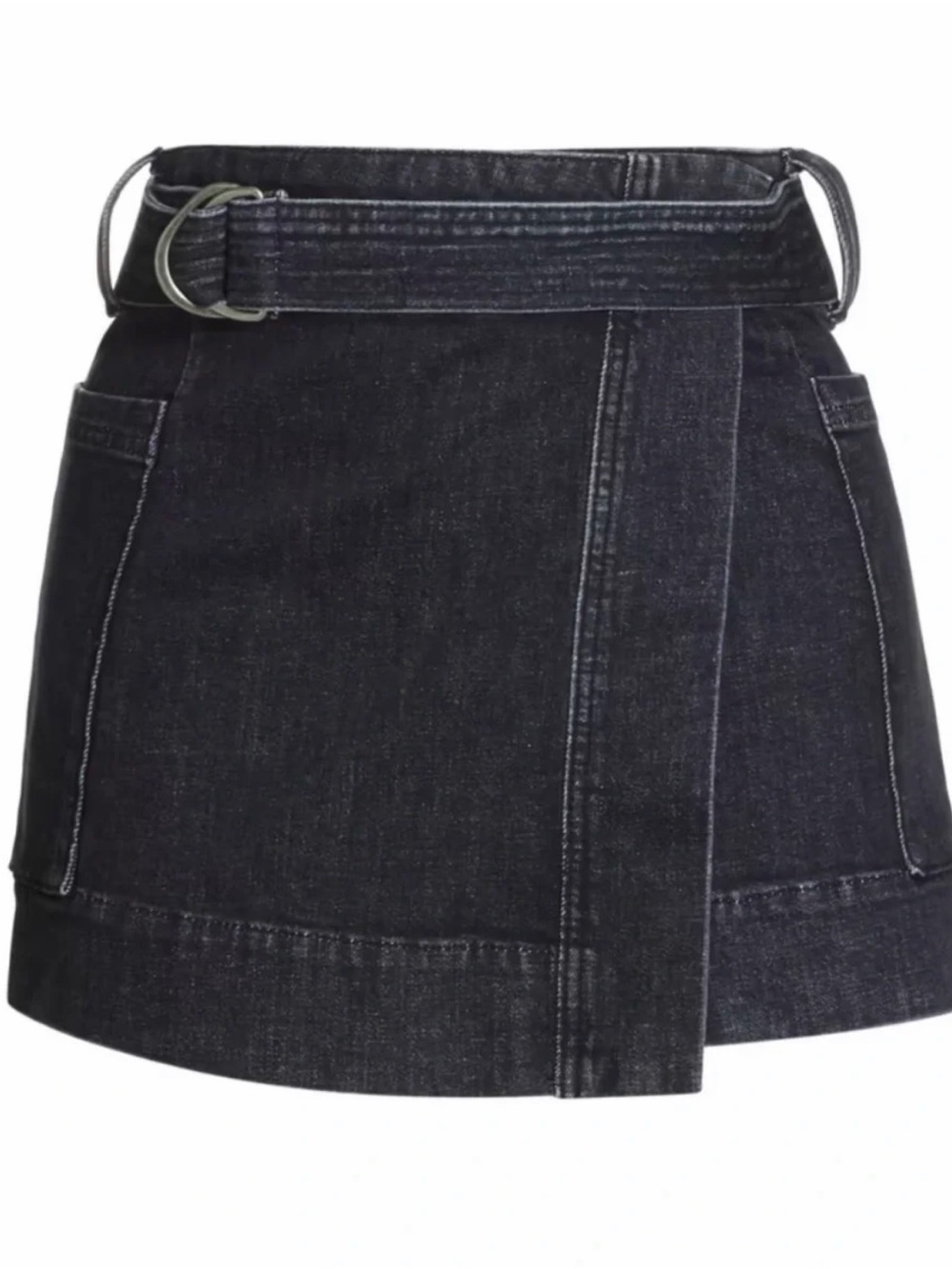 Rails Dark Denim Utility Mini Skirt with Belt